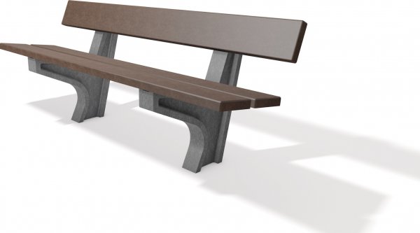 Kunststoffbank Highlands mit Lehne