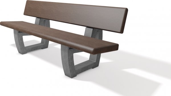 Kunststoffbank Bavaria mit Lehne