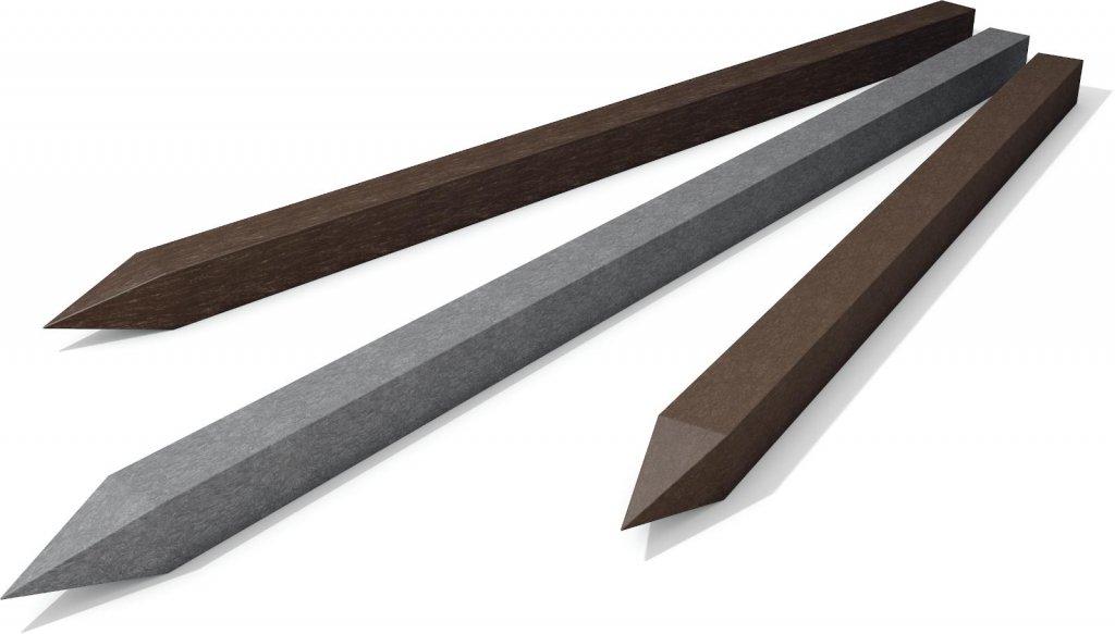 Recyclingpfosten Vierkantpfosten 140 x 140 mm Gesamtlänge 1400 mm ohne Fräsung zum einbetonieren Recyclingpfosten Vierkantpfosten 140 x 140 mm Gesamtlänge 1400 mm ohne Fräsung zum einbetonieren